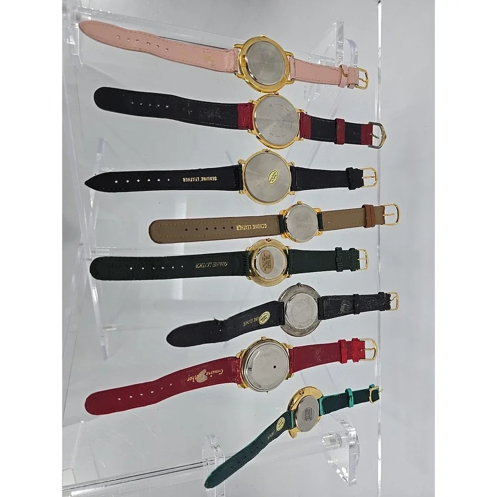8 Lot Vtg Costume Disney, Christmas, Sport, Glitter Watches Hong Kong - Need BAT